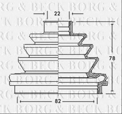 BORG & BECK bcb2110 -  Пыльник, приводной вал